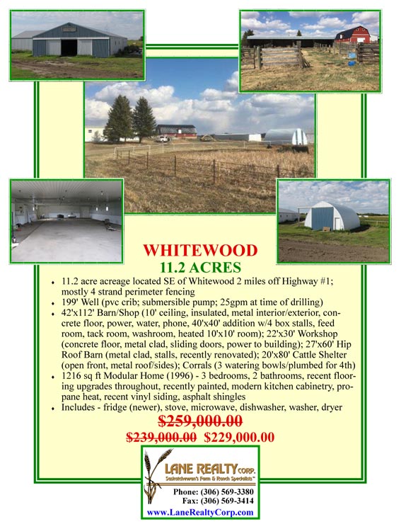 Southeast Saskatchewan Farmland, Farms, and Ranches for Sale